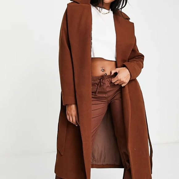 Threadbare Jackets & Blazers - Belted Formal Coat